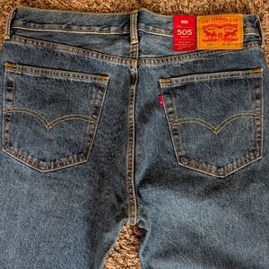 Men's Levi's 505 Men's Blue Jeans 36x34